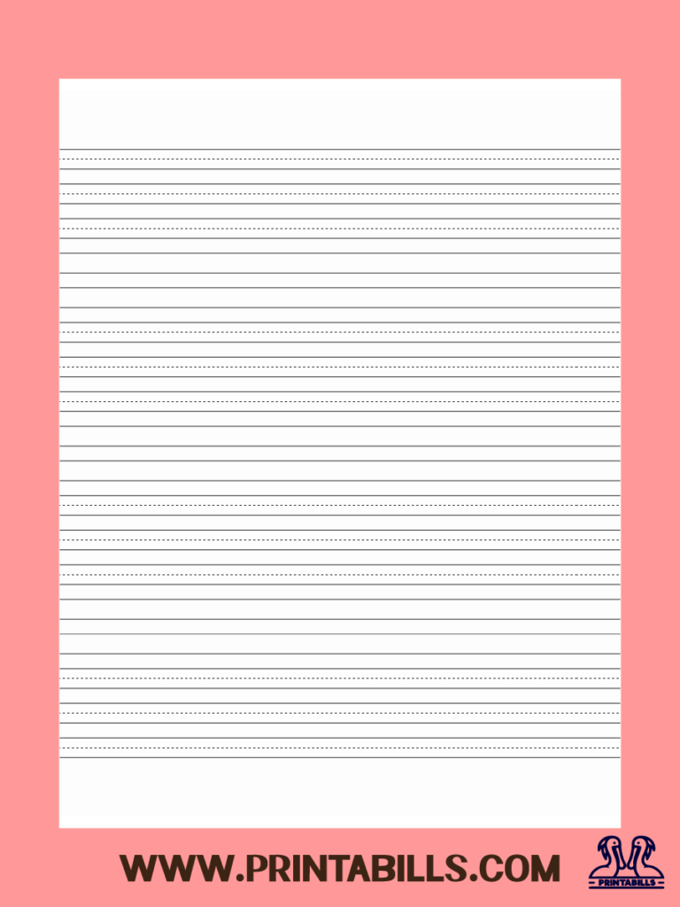 Blank Handwriting Practice Sheet Printable