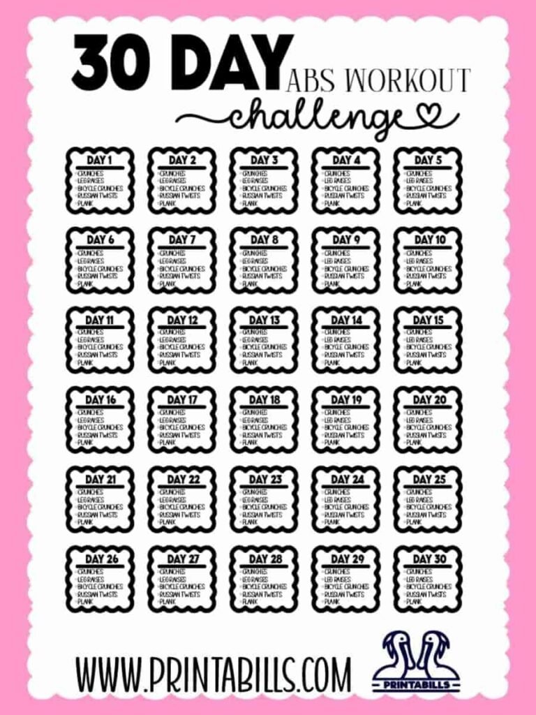 30 Day Abs Workout Challenge Free Download