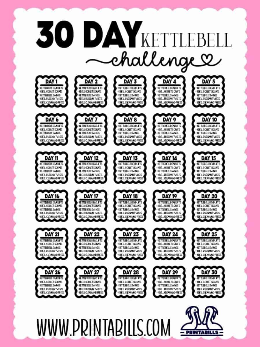 30 Day Kettlebell Workout Challenge Free Download