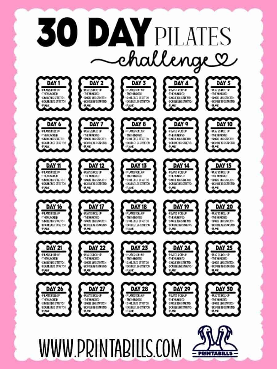 30 Day Pilates Workout Challenge Free Download
